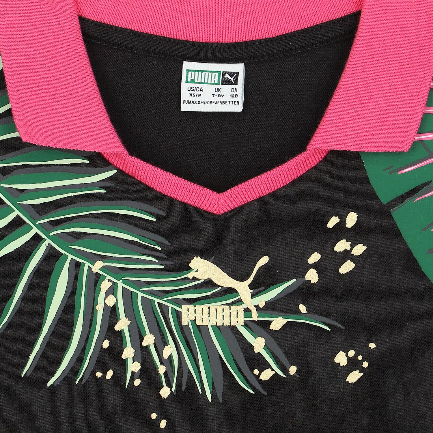 Girls Black Logo Polo Dress, 1, hi-res