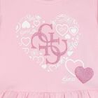 طقم بنطال ضيق بشعار وردي وأزرق للبنات الصغار, 1, hi-res