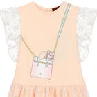 Younger Girls Pink Bag Dress, 1, hi-res