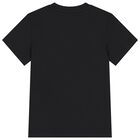 Girls Black Logo T-Shirt, 1, hi-res