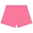 Girls White & Pink Shorts Set, 1, hi-res