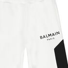 White & Black Logo Joggers, 1, hi-res