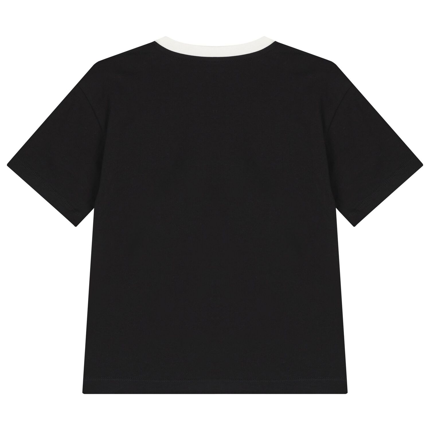 Boys Black & Ivory Tape Cotton Jersey T-Shirt, 1, hi-res image number null
