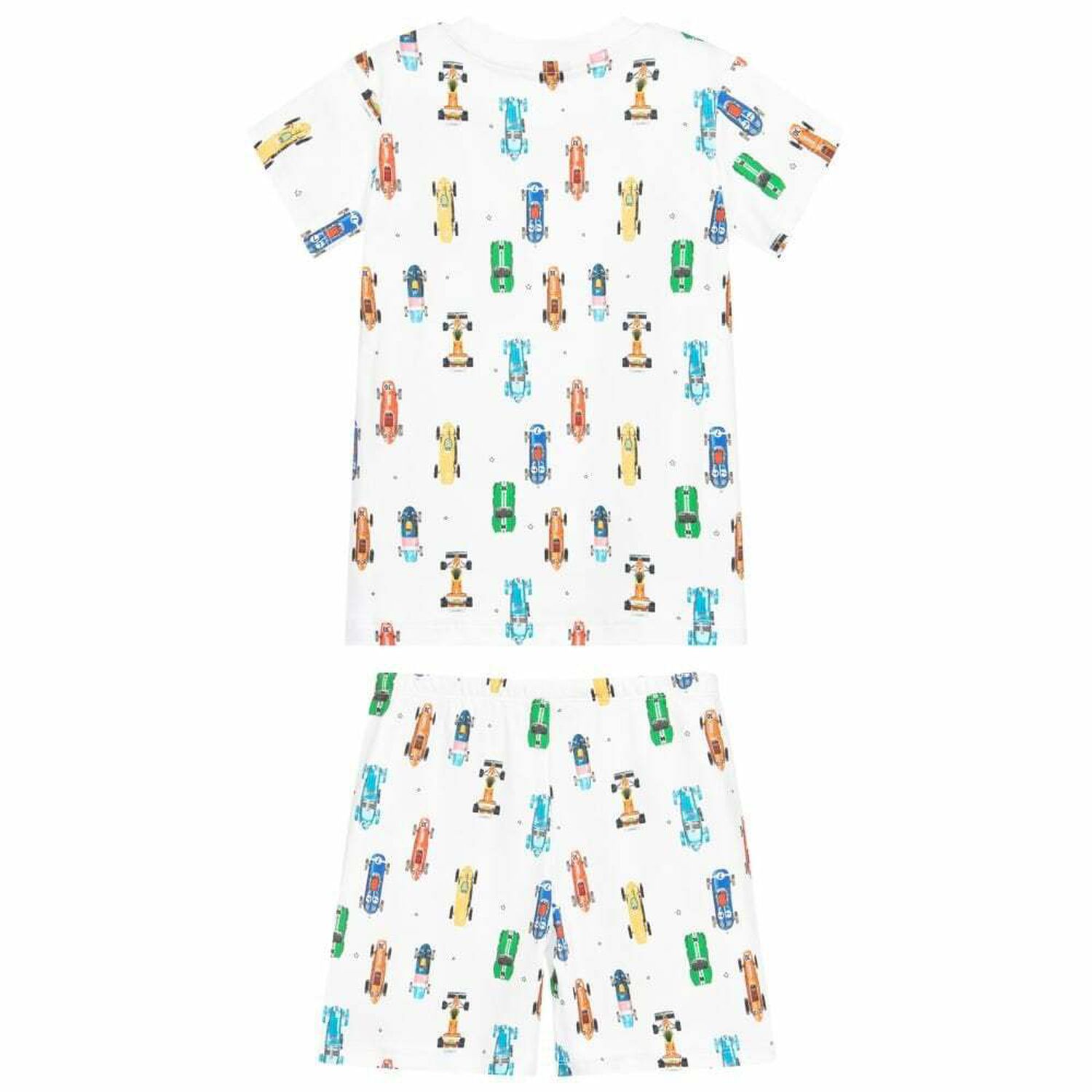 بيجاما مطبعة باللون الابيض للاولاد, 1, hi-res