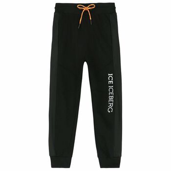 Boys Black Logo Joggers