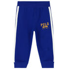 Baby Boys Blue & White Logo 3 Piece Tracksuit, 1, hi-res