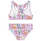 بيكيني بطبعة الزهور باللون البنفسجي للبنات, 1, hi-res