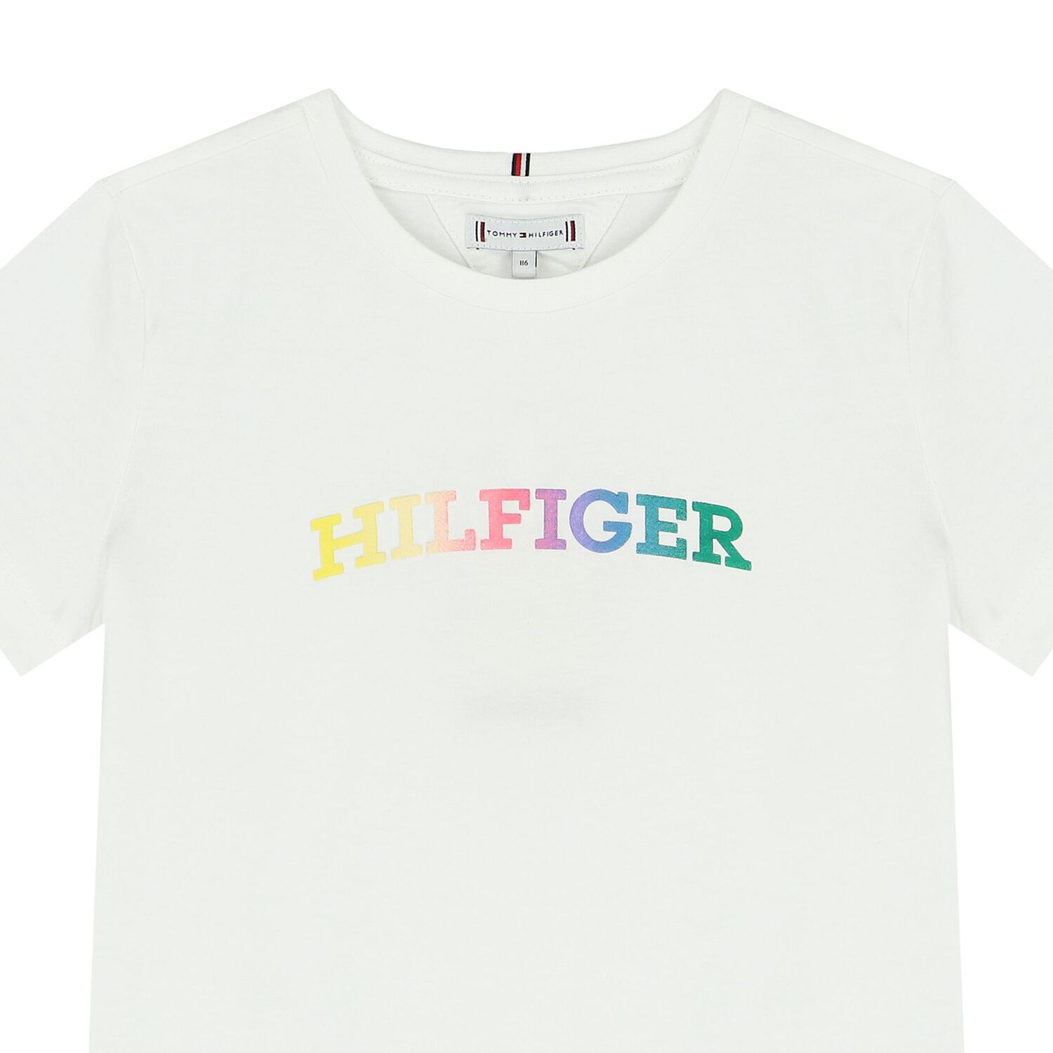 تيشيرت بنات بالشعار باللون الأبيض, 2, hi-res image number null