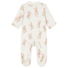 Baby Girls Ivory Teddy Bear & Rabbit Babygrow, 1, hi-res