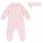 Baby Girls Pink Frill Babygrow Set, 1, hi-res