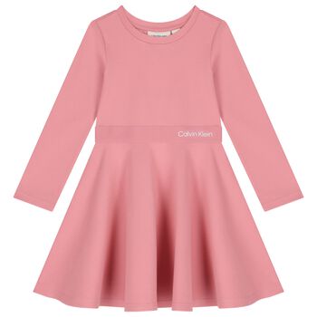 Girls Pink Logo Dress
