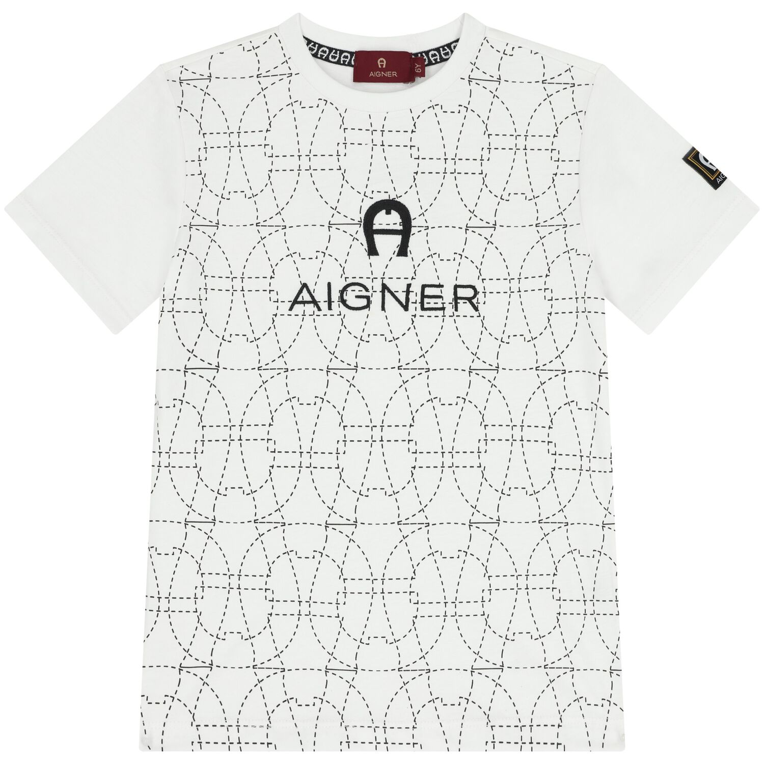 تي شيرت أبيض بشعار للأولاد, 1, hi-res