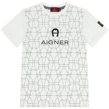 تي شيرت أبيض بشعار للأولاد