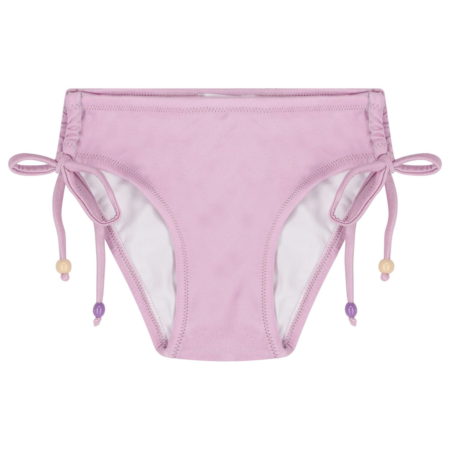 بكينى للبنات كروشيه بشكل متعرج باللون البنفسجى و الاسود والعاجى , 1, hi-res