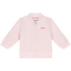 Baby Girls Pink Logo Zip Up Top, 1, hi-res