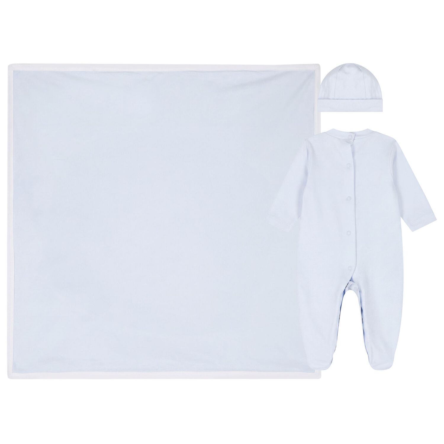 Baby Boys Blue Smocked Babygrow Gift Set, 2, hi-res
