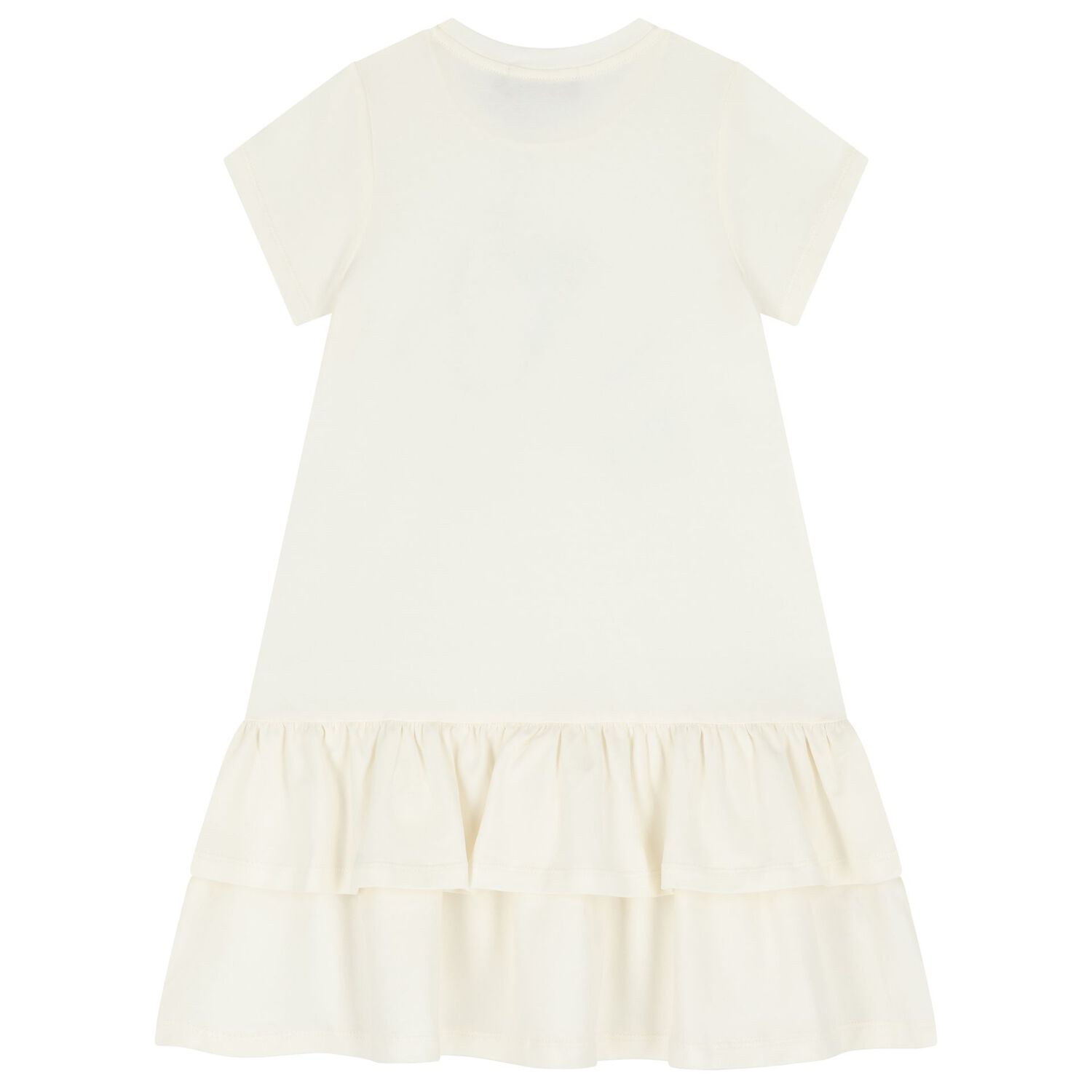 Girls Ivory Butterflies Logo Dress, 1, hi-res