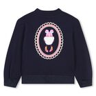 Girls Navy Blue Glitter Sweatshirt, 1, hi-res