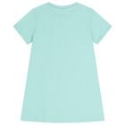 Girls Aqua Star Dress, 1, hi-res