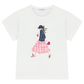 Girls White T-Shirt