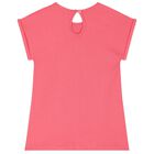 طقم ليجنز بنات بطبعة القلب باللون الوردي, 1, hi-res