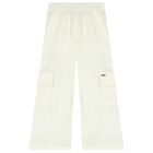 بنطلون بنات بالشعار باللون العاجي, 1, hi-res