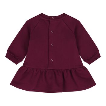Baby Girls Burgundy Logo Dress