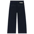 Girls Navy Blue Embellished Denim Jeans, 1, hi-res
