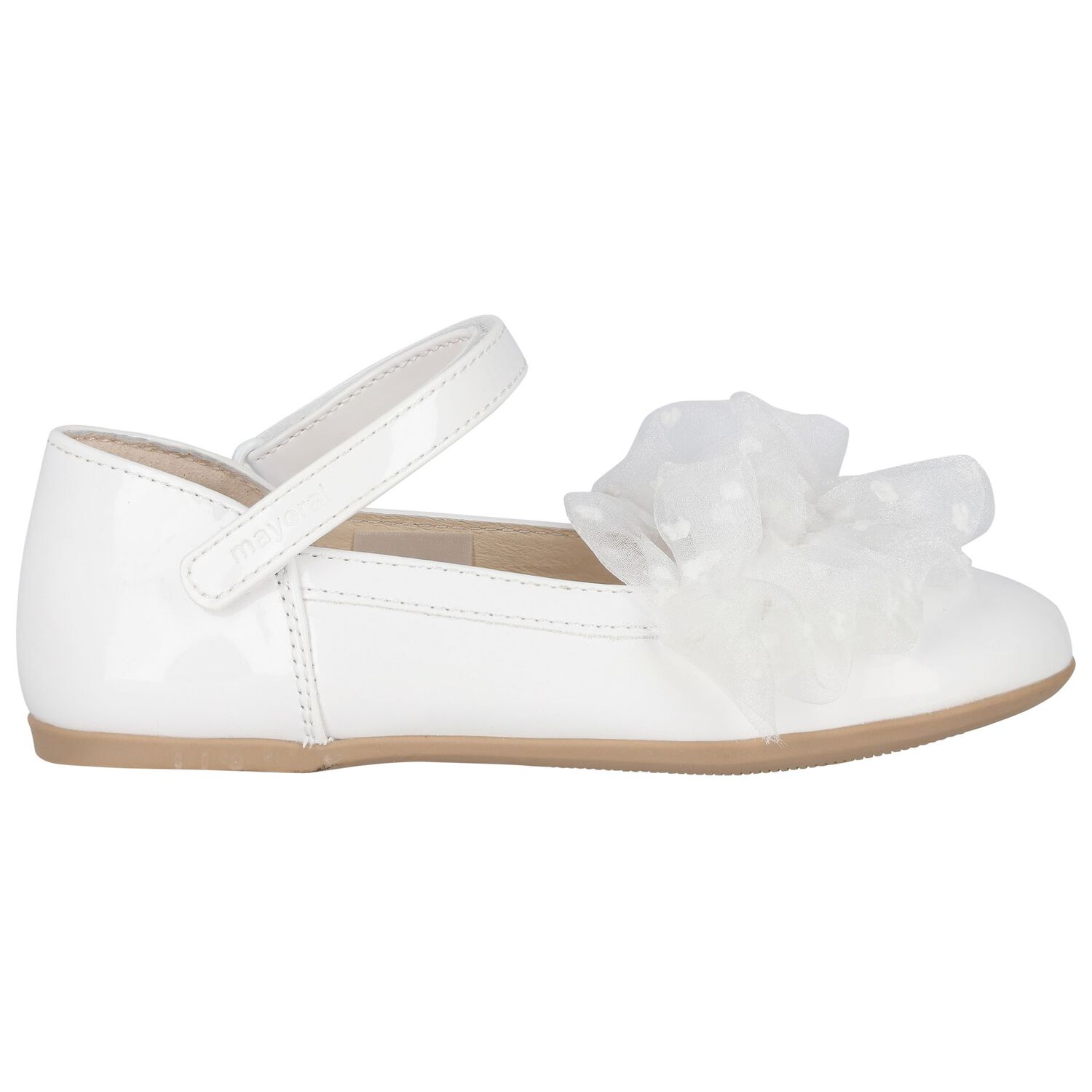 Girls White Patent Shoes, 1, hi-res image number null