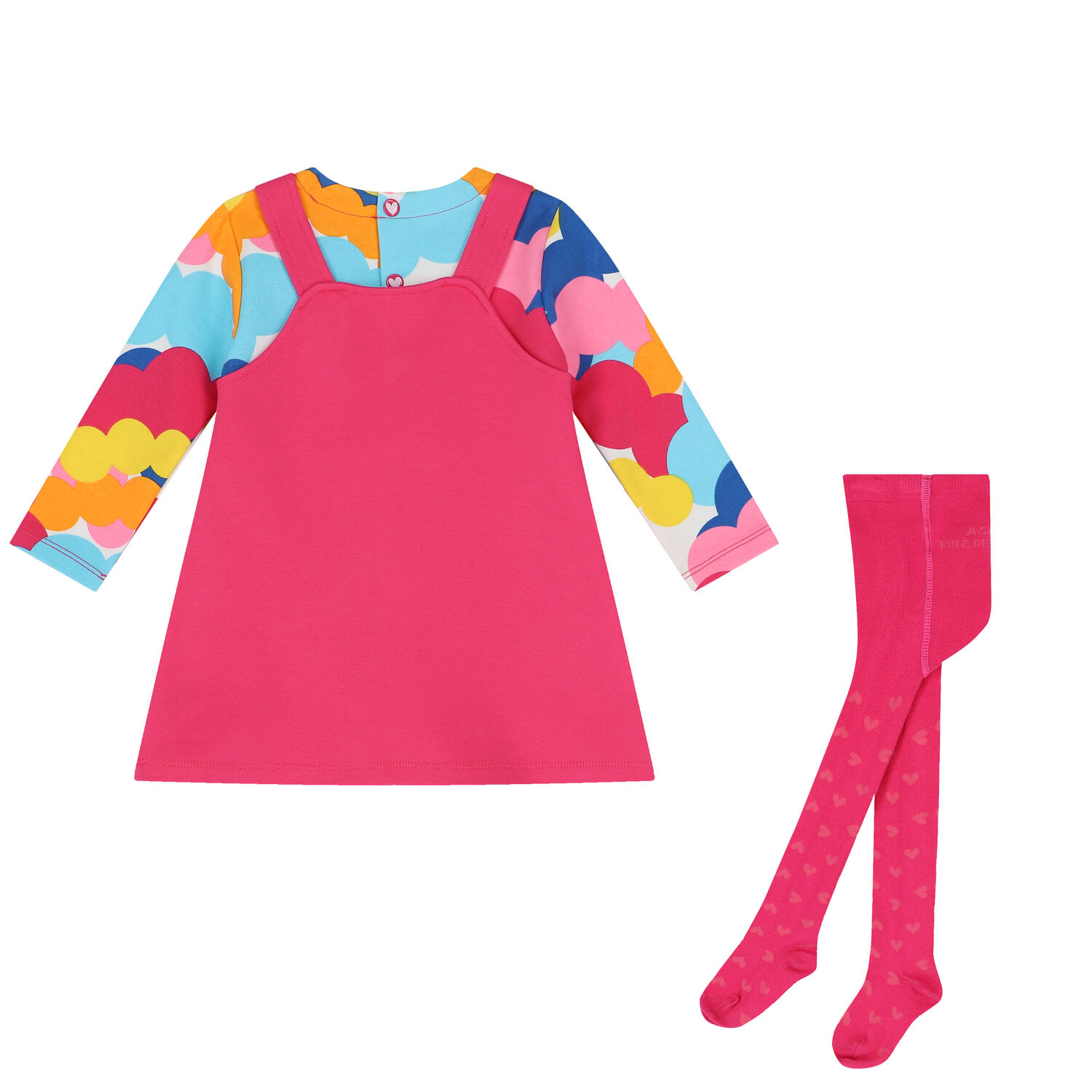 طقم فستان بنات باللون الزهرى, 1, hi-res