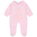 Baby Girls Pink Teddy Bear Babygrow, 3, hi-res