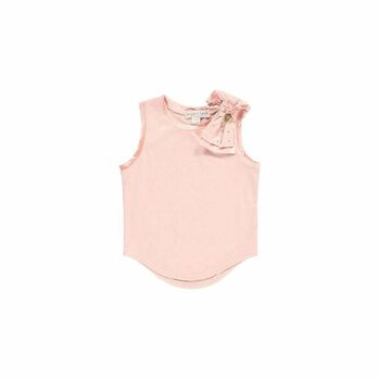 Girls Blush Pink Jodie Bow Top