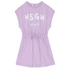 Girls Purple Logo Dress, 1, hi-res