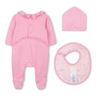 Baby Girls Pink Logo Babygrow Set, 1, hi-res