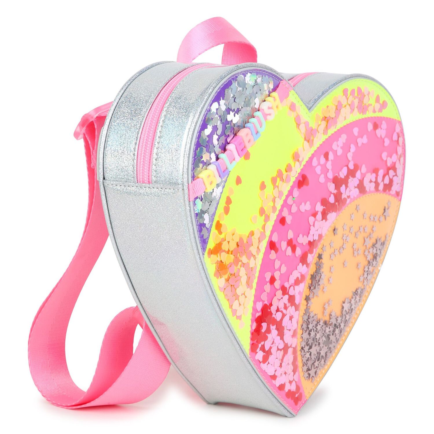 Girls Rainbow Embellished Backpack ( 22cm ), 1, hi-res