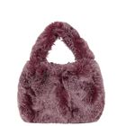 Girls Purple Faux Fur Handbag, 4, hi-res