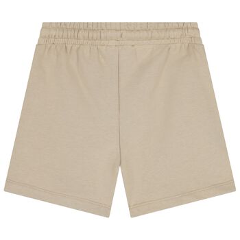 Beige Logo Shorts