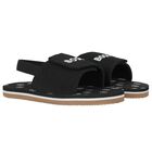 Boys Black Logo Sandals, 1, hi-res