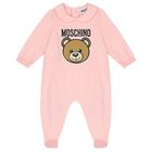 Baby Girls Pink Teddy Bear Logo Babygrow Gift Set, 4, hi-res