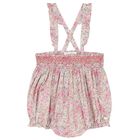 Baby Girls White & Pink Shorts Set, 1, hi-res