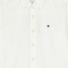 Boys White Logo Shirt, 1, hi-res