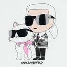 Girls White Ikonik Karl & Choupette T-Shirt, 1, hi-res