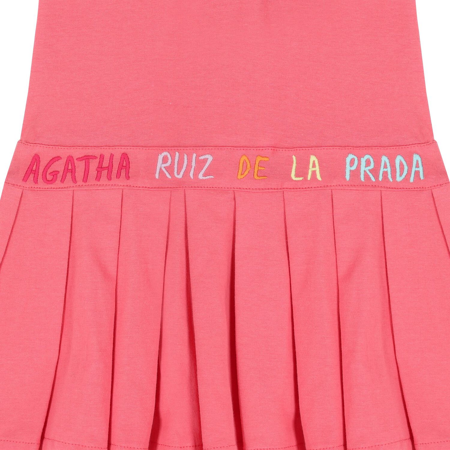 فستان بنات بالشعار بطبعه بولو باللون الوردى, 1, hi-res