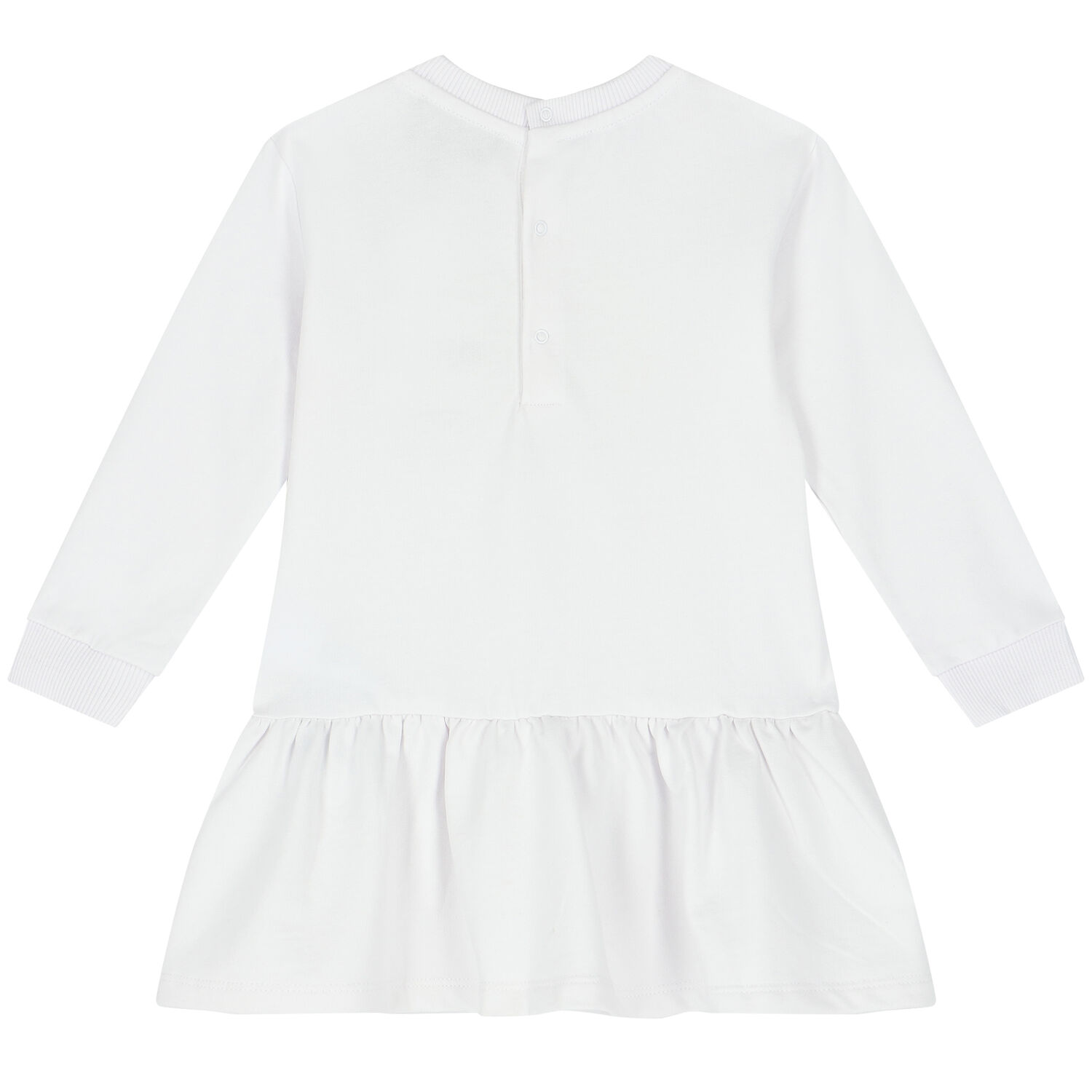 فستان بنات بشعار تيدى باللون الابيض, 3, hi-res