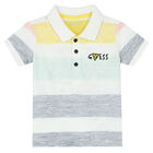 Younger Boys White & Yellow Shorts Set, 1, hi-res