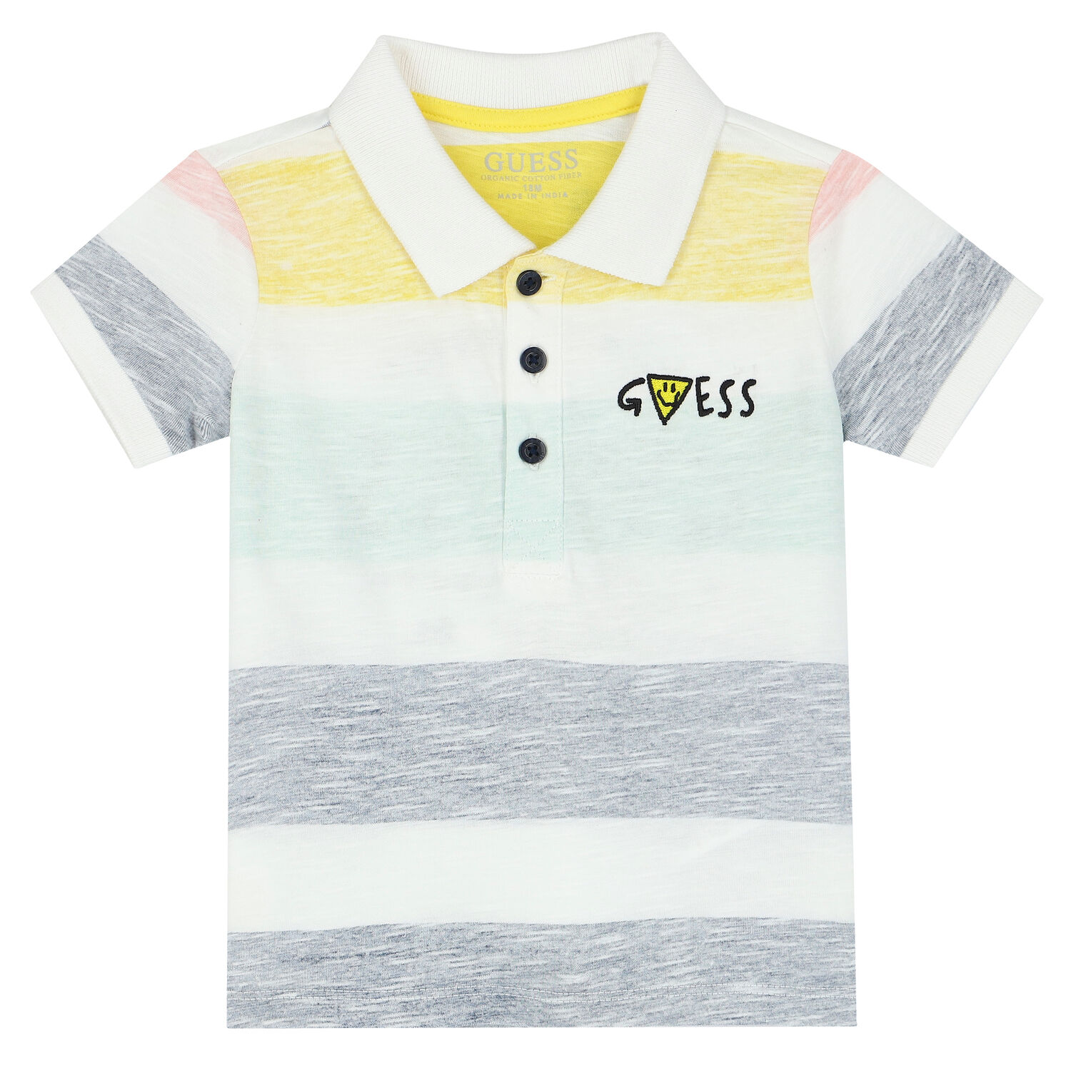 Younger Boys White & Yellow Shorts Set, 1, hi-res