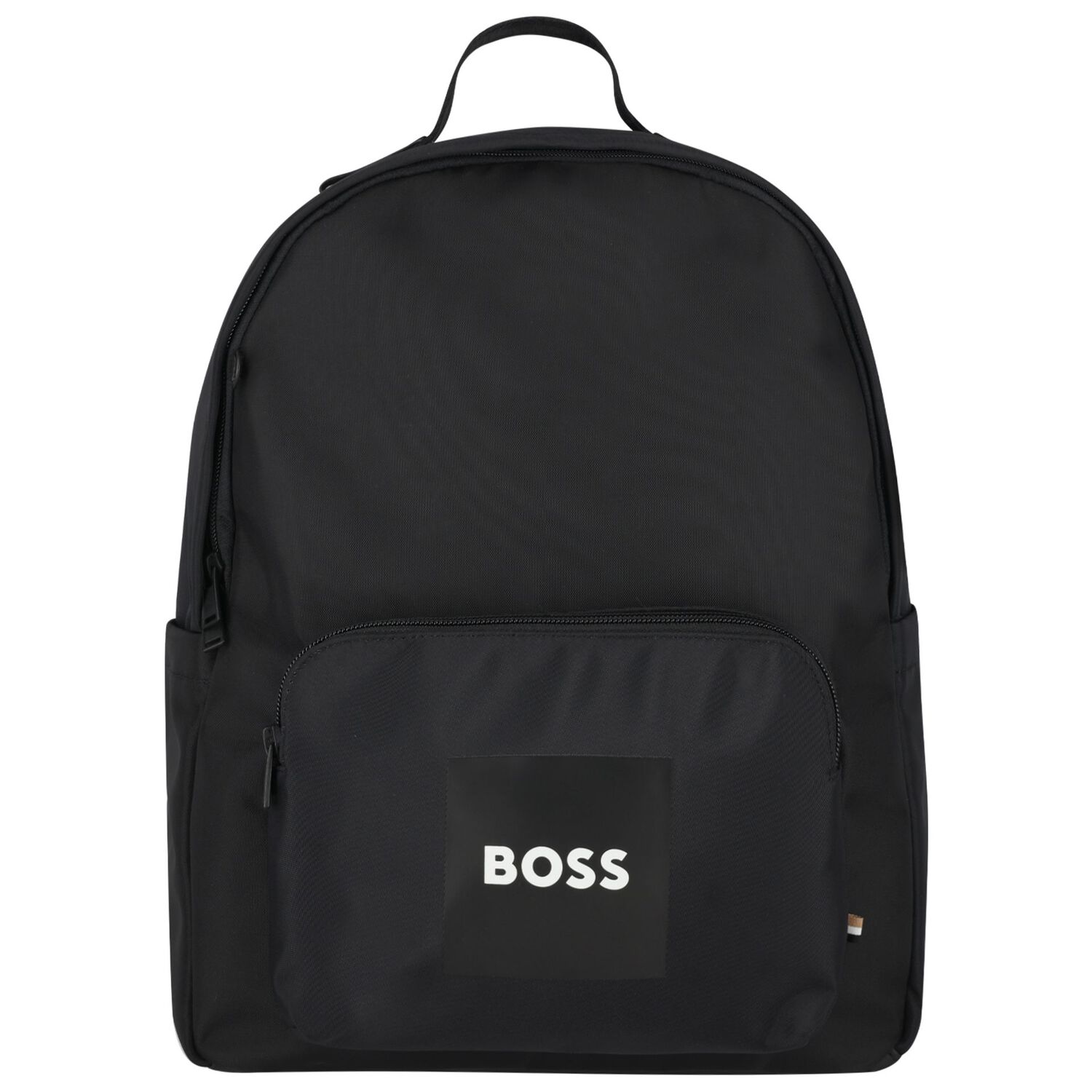 Boys Black Canvas Backpack, 1, hi-res
