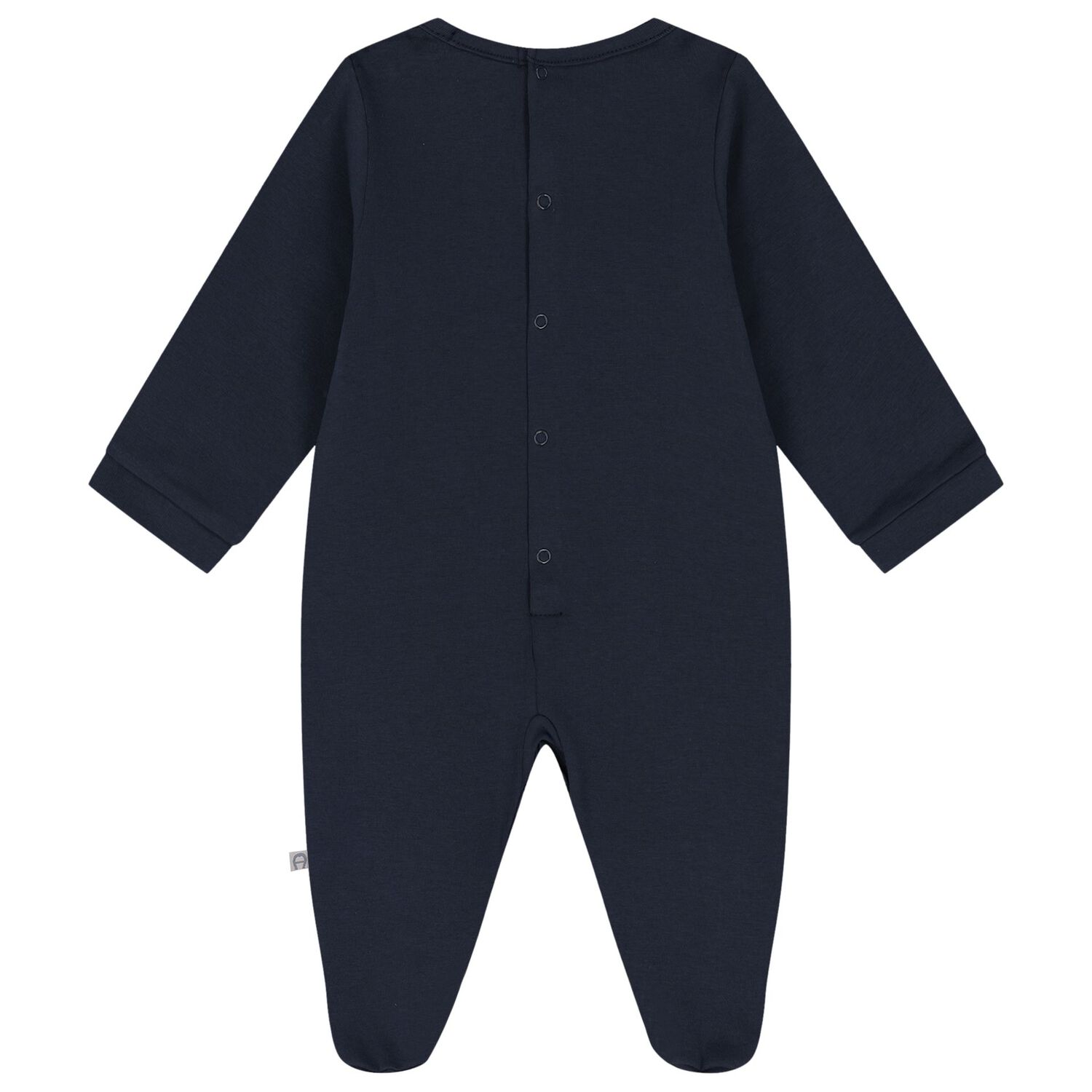 Baby Boys Navy Blue Logo Babygrow, 3, hi-res image number null