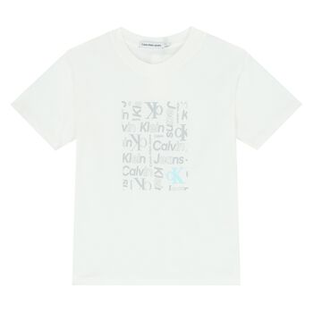 Boys White Logo T-Shirt