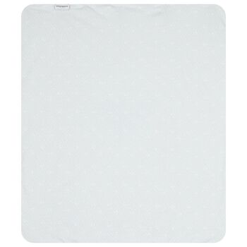 Baby Boys Ivory & Blue Logo Blanket